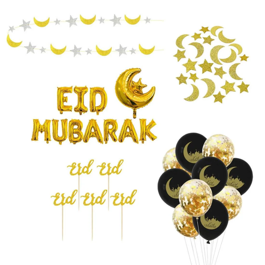 Sæt med dekorationer - Eid Mubarak
