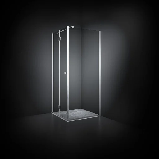 Dansani Match Dusjhjørne 90 x 90 cm, Klart glass/Satin profil - Model 11