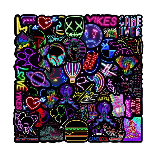 Pakke med Klistermærker - Neon