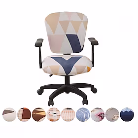 stretch datamaskin kontorstoltrekk gaming stol slipcover blå marine elastisk jacquard spandex anti-støv deksel beskytter for hunder katter kjæledyr