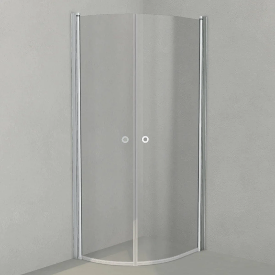 INR Iconic Nordic Rooms Dusjhjørne Linc Niagara Original, Grått Glass Matt Aluminium / 70x90cm