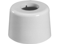 Purus hvid plastroset 40 mm med højde på 65 mm og bredde på 95 mm