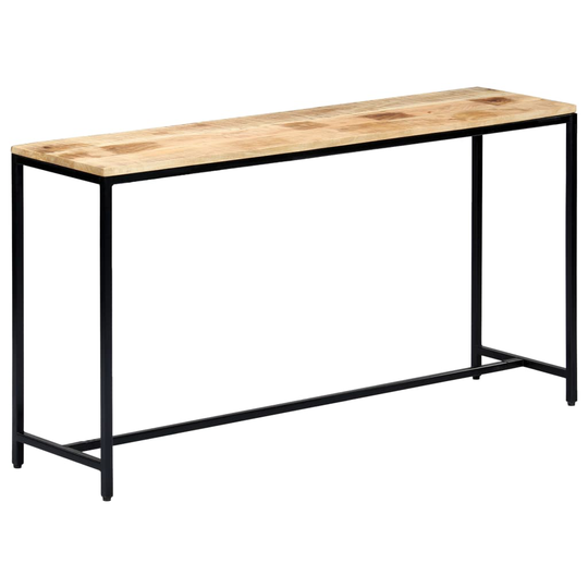 vidaXL konsolbord 140 x 35 x 76 cm massivt ru mangotræ