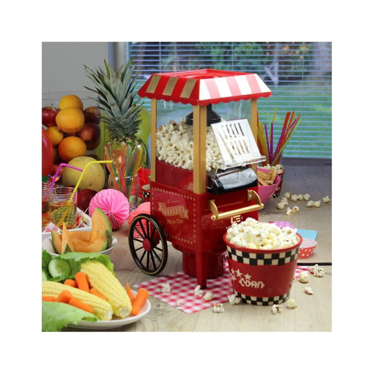 Popcornmaskine med Hjul - Klassisk Design