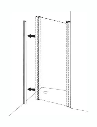 Ifö Space Utvidelsesprofil, Matt aluminium
