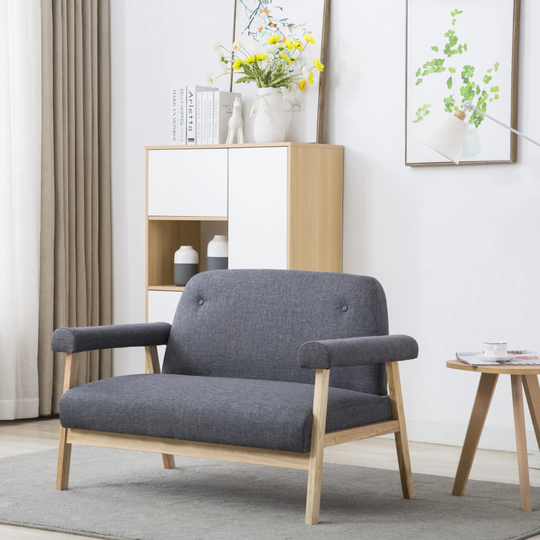 vidaXL topersoners sofa i stof mørkegrå