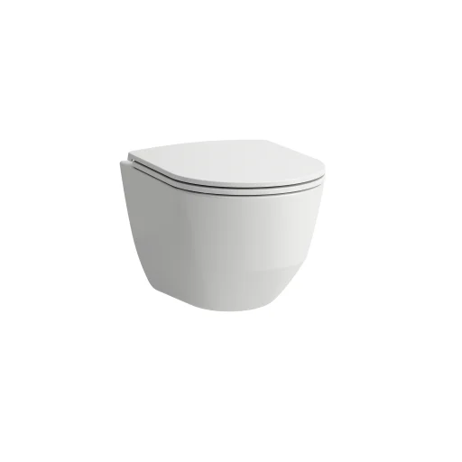 Laufen Pro Compact Vegghengt uden skyllekant toalett m/toalettsete, Hvit