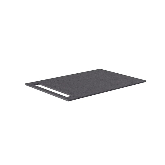 Korsbakken Benkeplate HPL med Håndkleholder Antrasitt / 1 Side 70cm