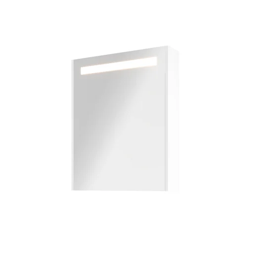 Sanibell Proline speilskab m/LED-belysning, 60x74cm, hvit høyglans paneler