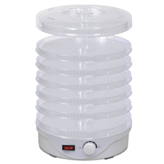 vidaXL fødevaredehydrator rund 250 W 6 bakker