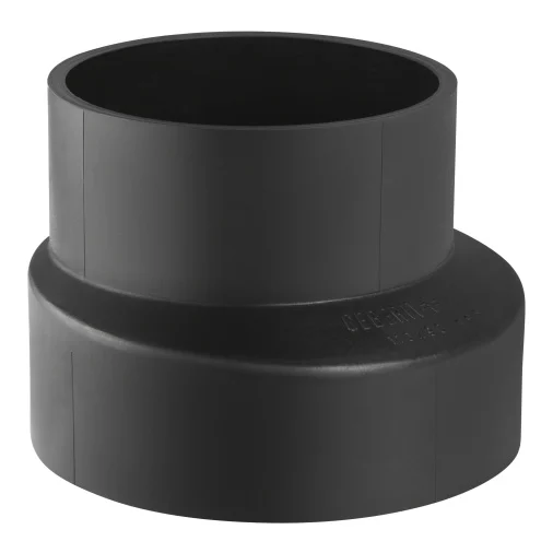 160 x 125 mm Reduksjon eksentrisk sort PEH Geberit