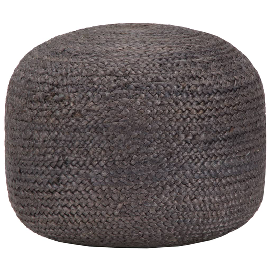 vidaXL håndlavet puf 45 x 30 cm jute mørkegrå