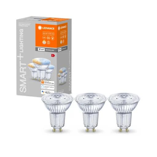 Ledvance Smart+ Par16 Tunable White lyskilde til spot, 5W, GU10, WiFi, 3 stk.