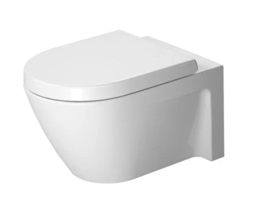 Duravit Starck 2 vegghengt toalett m/skjult montering & WonderGliss, hvit