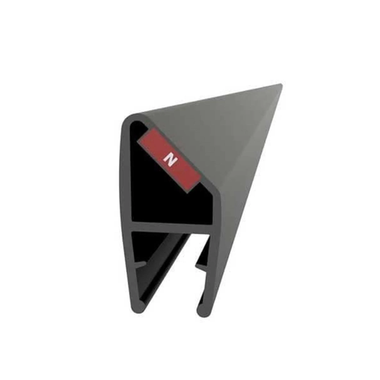 Vikingbad Magnetprofil Emil Hjørnemontering PVC 198,5cm Svart Matt