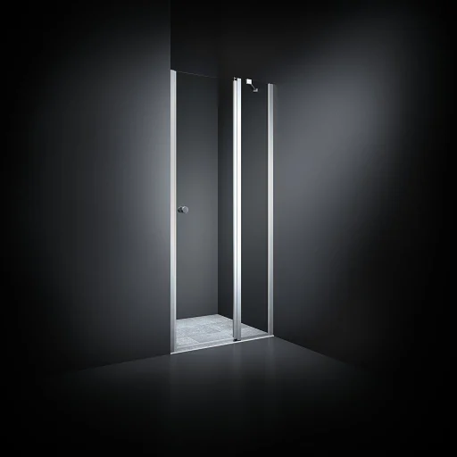 Dansani Match Svingdør med sidepanel 92-95 cm, Klart glass/Satin profil - Model 16