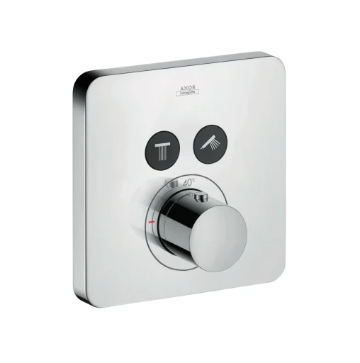 AXOR ShowerSelect termostat firkantet /t innbygging /m 2 uttak, krom