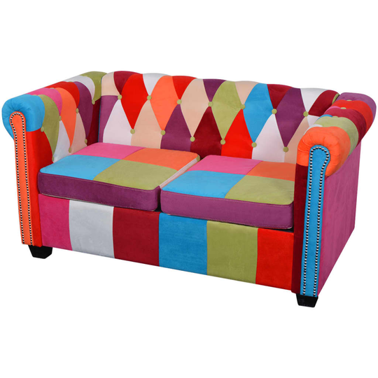 vidaXL Chesterfield 2-personers sofa stof