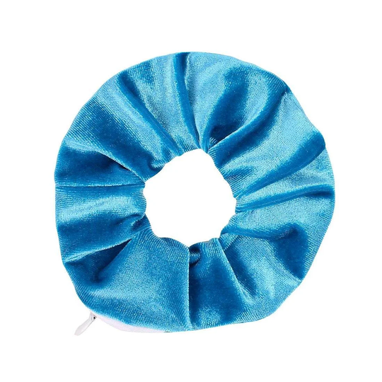 Scrunchie med Lomme - Blå