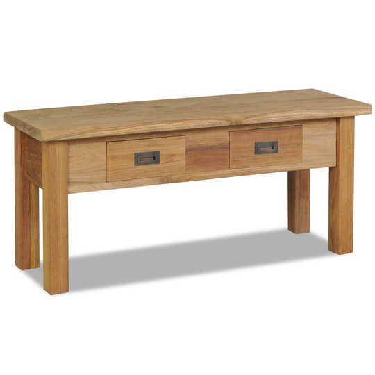 vidaXL skænk massivt teaktræ 90 x 30 x 40 cm