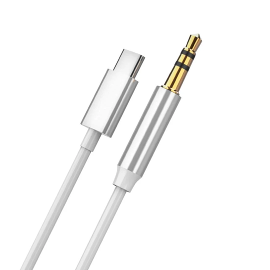 Digital AUX-kabel, USB-C til 3.5 mm - 1 m - Hvid