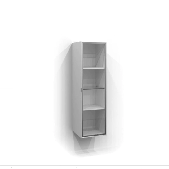 Svedbergs Høyskap Vitrine Dør med Glass 120cm / 35cm Matt + Klart