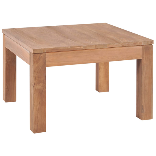 vidaXL sofabord i massivt teaktræ med naturlig finish 60 x 60 x 40 cm
