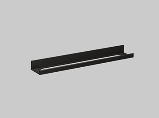 Alape Assist hylle 60x10 cm m/udskjæring til håndkle, matt sort