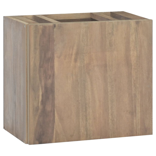 vidaXL væghængt badeværelsesskab 45x30x40 cm massivt teaktræ