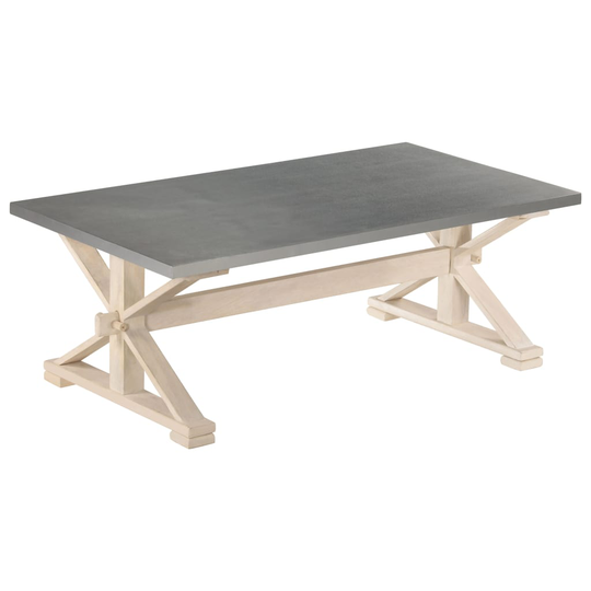 vidaXL sofabord med zinktop massivt mangotræ 110 x 60 x 40 cm