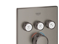 Grohe GRT SmartCntrl term 3SC - til indbyg, 3 ventiler, forplade, b. hard graphite 29126AL0
