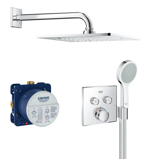 GROHE Grohterm smartcontrol sampak 254 mm innebygget firkant + håndb