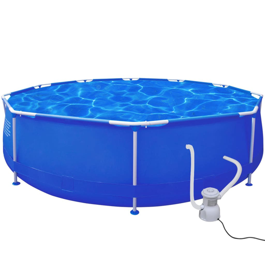 vidaXL swimmingpool m. filterpumpe 360x76 cm cm rund 1135 l/t.
