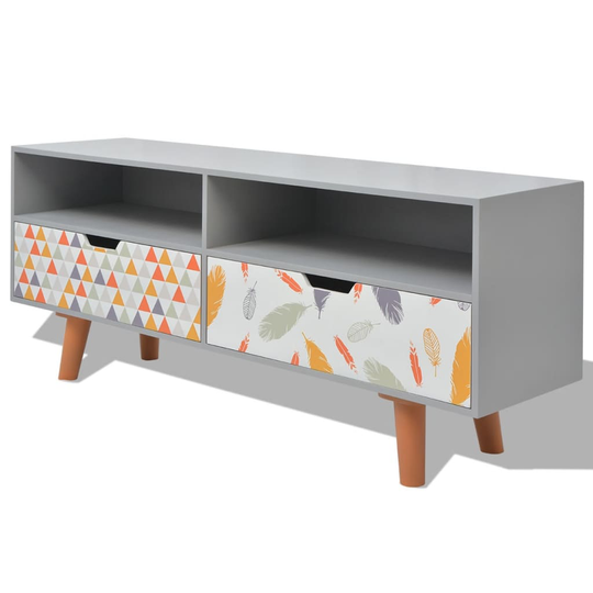 vidaXL TV-kabinet MDF 120x30x50 cm grå