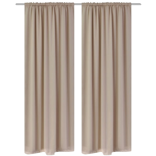 vidaXL gardiner 2 stk. 135x245 cm mørklægning cremefarvet