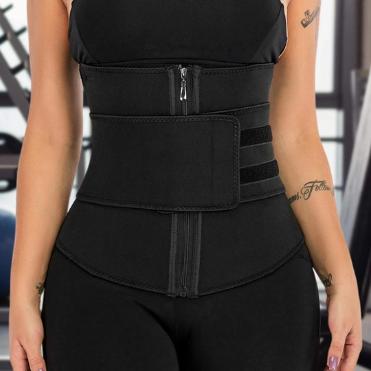 Waist Trainer med Velcro - Sort