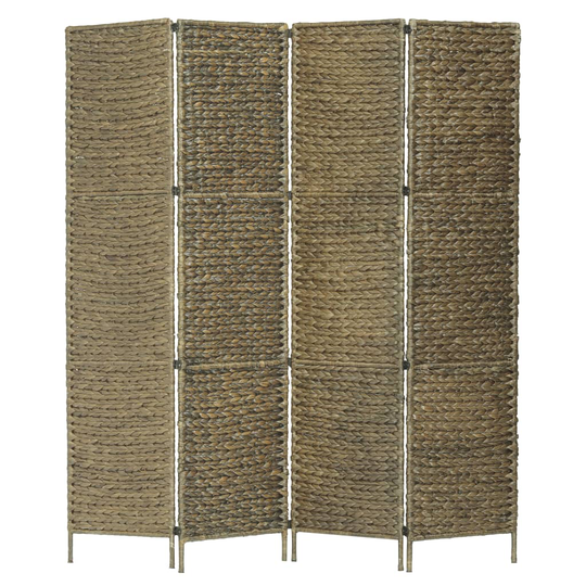 vidaXL 4-panelers rumdeler 154 x 160 cm vandhyacint brun