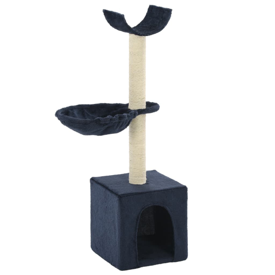 vidaXL kradsetræ til katte med sisal-kradsestolper 105 cm blå
