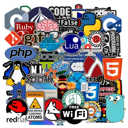 50x Klistermærker og Dekaler - Programmering