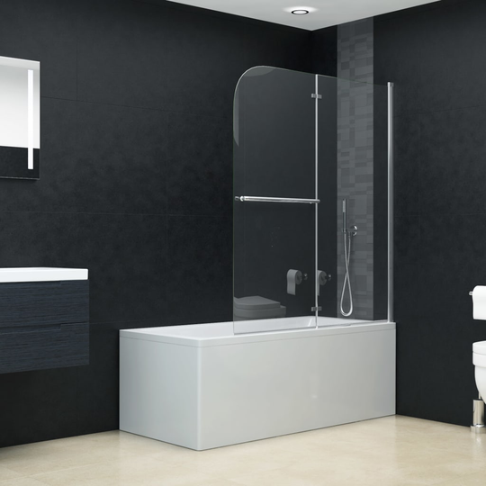 vidaXL foldbar brusekabine 2 paneler ESG 95x140 cm
