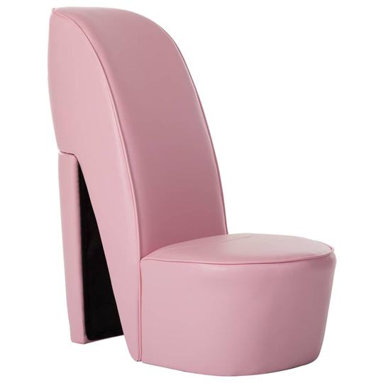 vidaXL stol højhælet sko-design kunstlæder pink