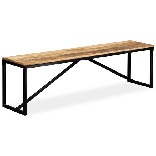 vidaXL bænk i massivt mangotræ 160 x 35 x 45 cm