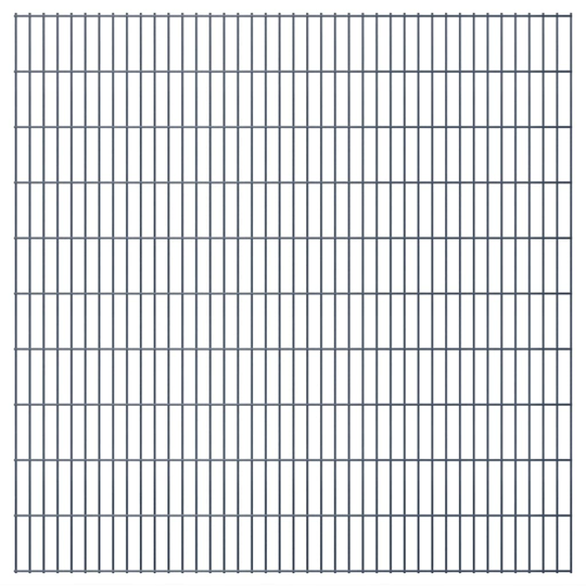 vidaXL havehegnspaneler 2D 2,008x2,03 m 12 m (total længde) grå