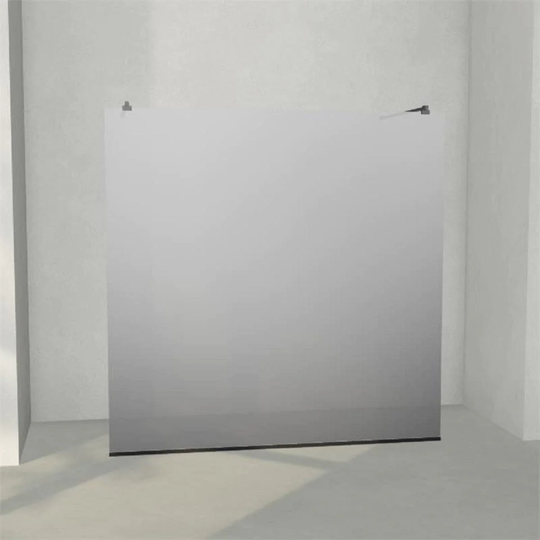 INR Iconic Nordic Rooms Dusjvegg ARC 43 Frame Måltilpasset Svart Matt / Dark Frostet Glass