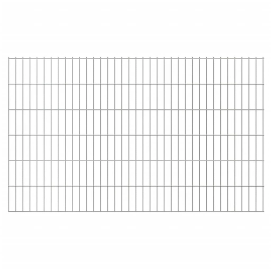 vidaXL havehegnspaneler 2D 2,008x1,23 m 22 m (total længde) sølvfarvet