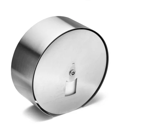 D line toalettrullholder Ø308 mm, børstet stål