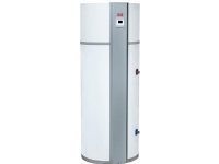 METRO THERM METRO Microbooster er en væske-vand brugsvandsvarmepumpe, Højde 1570 mm Diameter Ø603 mm Med direkte forvarmespiral.