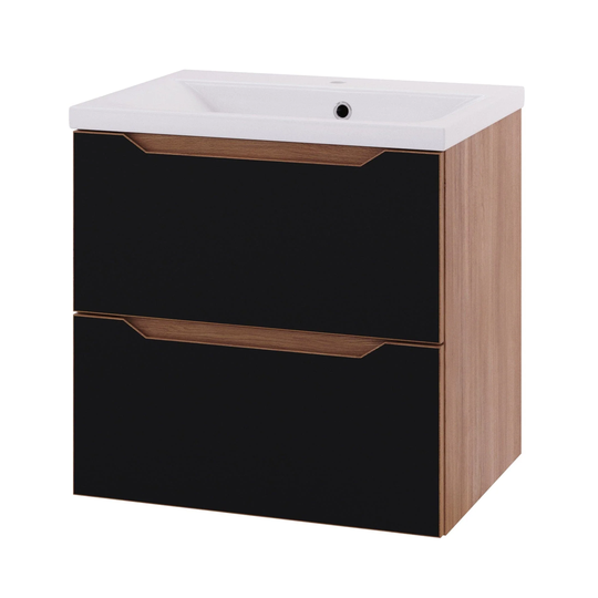 Linn Bad Emma D45cm Servantskap Svart Matt / 60cm 2 Skuffer