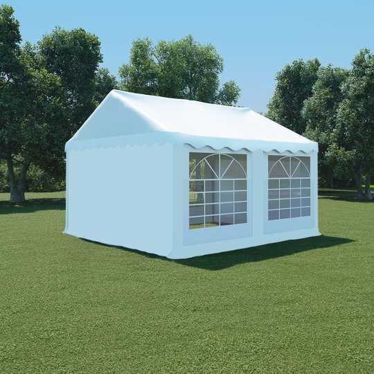 vidaXL havetelt PVC 4 x 4 m hvid