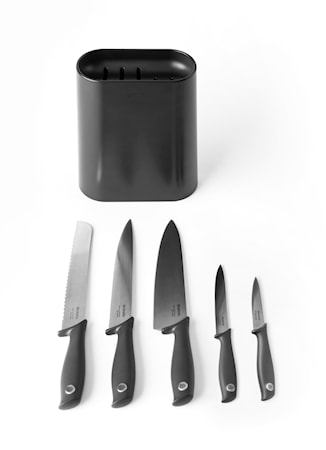 Tasty Knivblok stående + 5 knive 36,5 cm